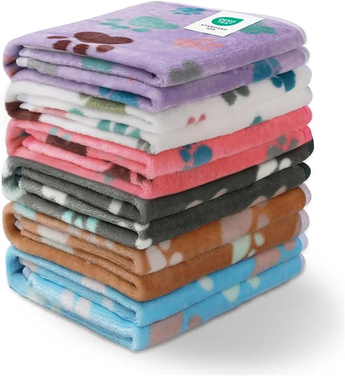 Fine Crafted Luciphia 1 Pack 6 Dog Blankets Cat Soft Fluffy Fleece Pet Blanket Warm Cute Healthy