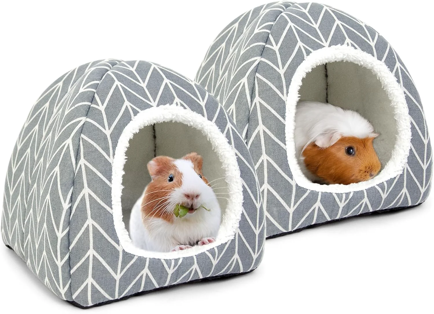 Classic 2 Pack Guinea Pig Hideout Bed Rabbit House Cave Accessories Cozy Hide-Out for Bunny Hedgehog Ferret Chinchilla Other Small Animals Excellent