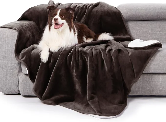Organic gogobunny Waterproof Bed Blanket Reversible Sherpa Fleece Throw Blanket Modern