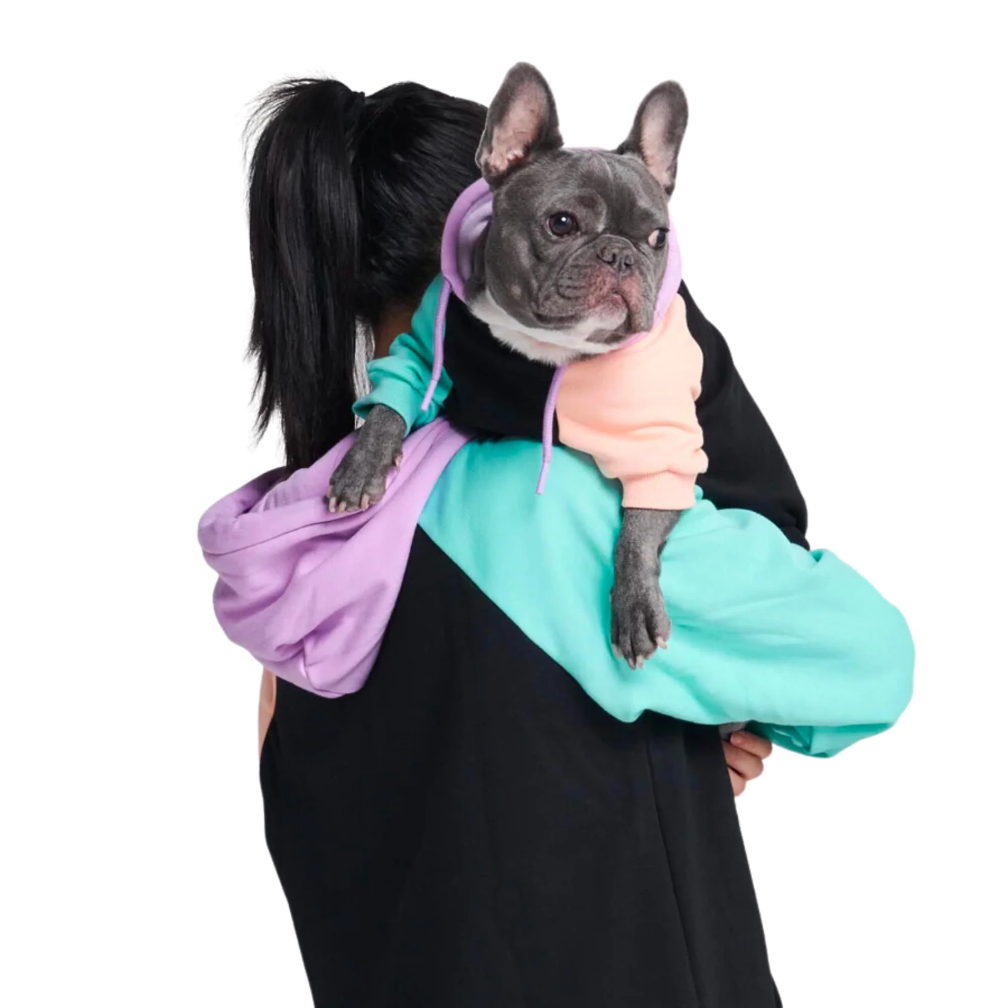 Efficient Spark Paws Human Hoodie - Cyber Color Block Premium Comfort Matching Set Reliable