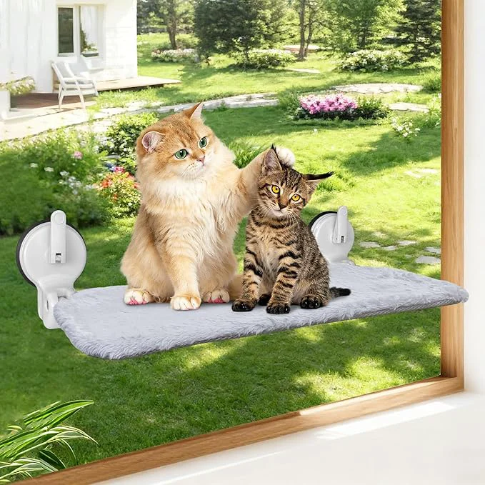 Advanced L W BROS. Cat Window Perch with Lever Lock Suction Cups Holds up to 50 lbs Foldable Space Saving Design Heavy Duty Window Hammock for Large Cats M 1Pc About ThisOverview Optimized