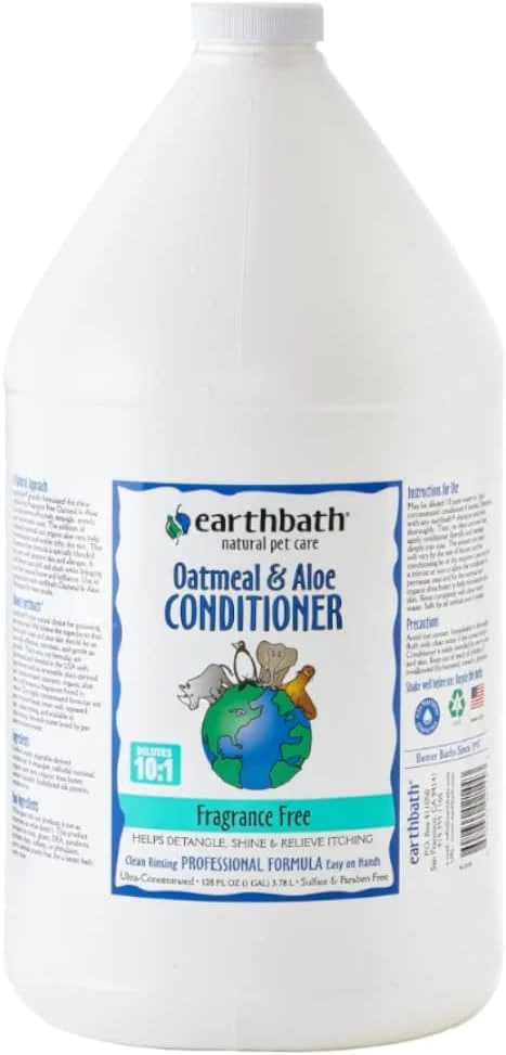Elite earthbath Oatmeal Aloe Conditioner - Dog Conditioner for Allergies Itching Dry Skin Helps Relieve Itching Made in USA Cruelty Pet Conditioners Fragrance Dog Wash - 128 Oz 1 Pack About ThisOverview Soft