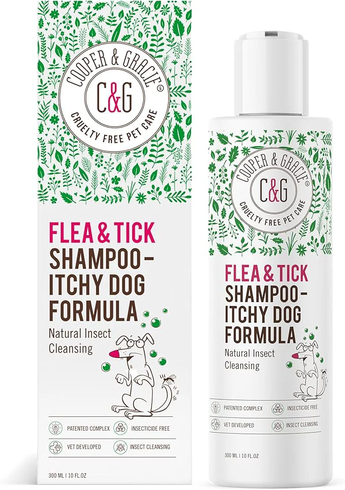 User-Friendly Itchy Dog Flea and Tick Shampoo 300ml – Plant-Based Gentle Dog Shampoo – Flea Tick Care for Dogs – Cleanses Freshens Coat – for Sensitive Skin – by C G PetsAbout This Detailed