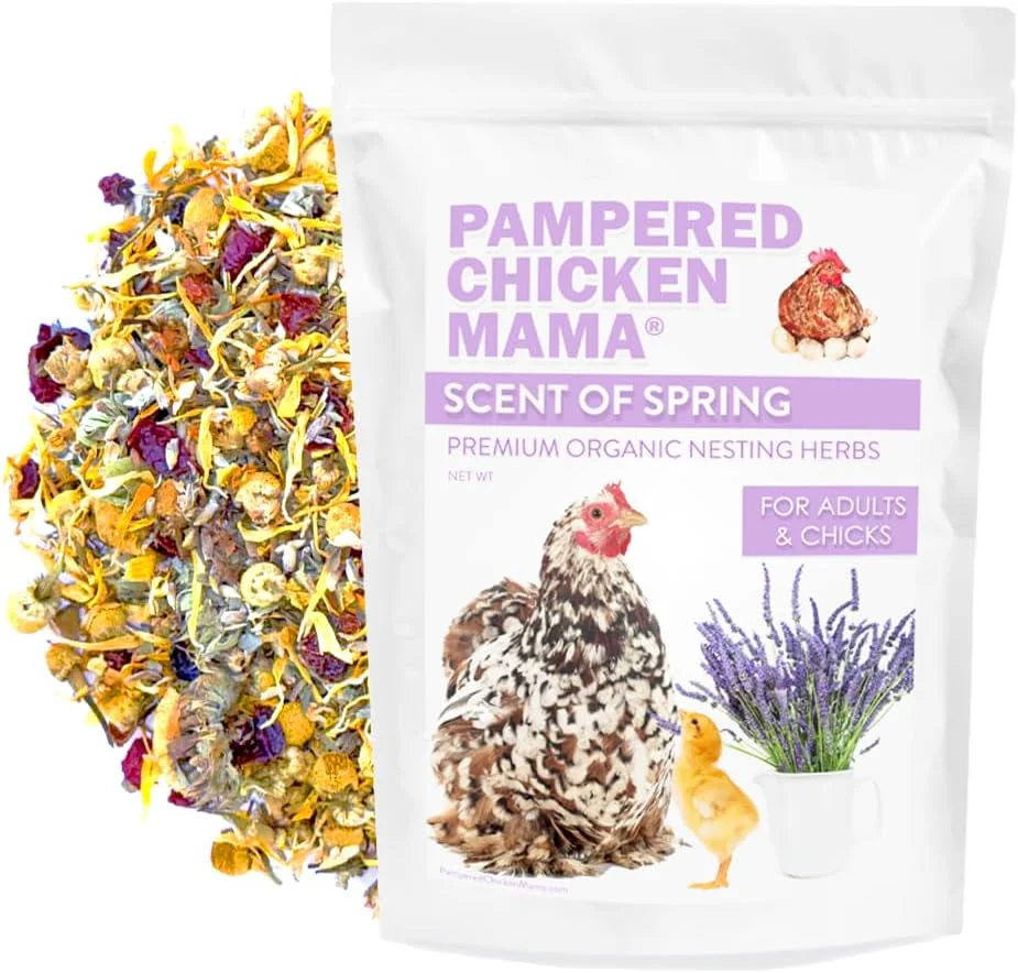 Convenient Pampered Chicken Mama Floral Nesting Herbs for Chickens 16 Ounces 1 Pound Relaxation Blend for Chick Brooder Box Chicken Coop Bedding Scent of Spring Exceptional