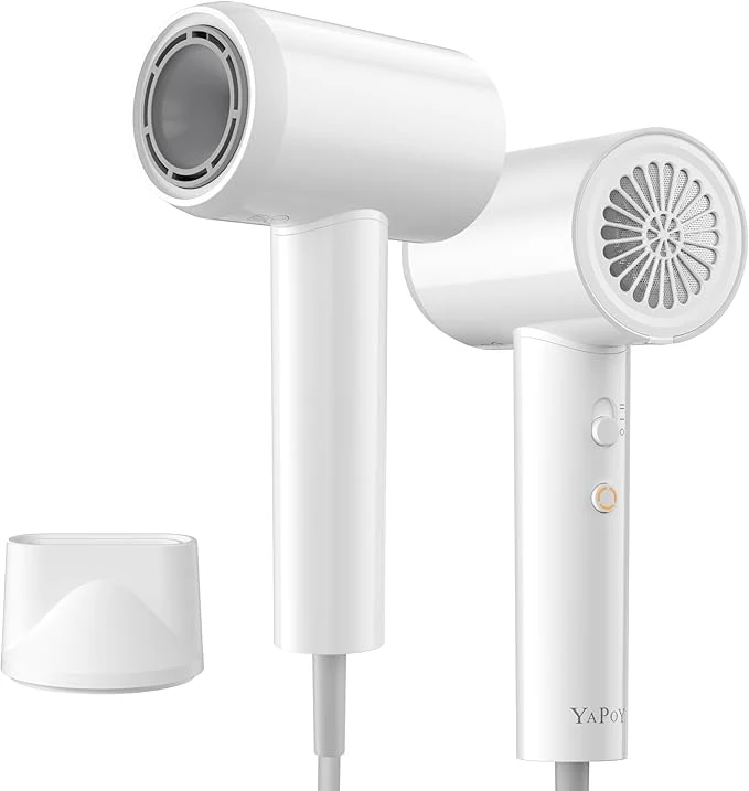 Superior YAPOY Hair Dryer 200 Million Ionic Blow Dryer 110 000 RPM Fast Drying Reduced Frizz Intelligent Thermo-Control Low Noise Lightweight for Adult Children Dog Home Hotel RV TravelAbout ThisOverview Healthy