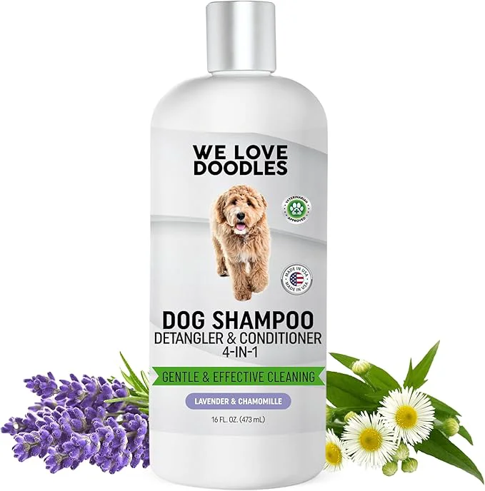Outstanding Dog Shampoo Conditioner Detangler - Shampoo for Goldendoodles Poodles Doodles - for Matted Pet Hair - Sensitive Skin Shampoo for Puppies - Made in The USA 16OZ Lavender About ThisOverview Fashionable