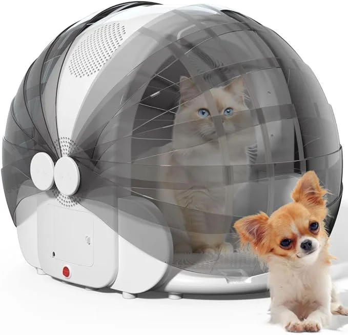 Soft Foldable Automatic Pet Dryer Box for Cats and Small Dogs Ultra Quiet Cat Hair Dryer with 8 High Velocity Fans 360 Drying Temperature Control 4-Speed Settings Timer Smart Pet Drying BoxAbout ThisOverview Smooth