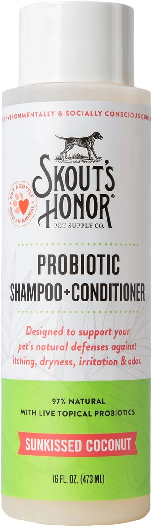 Outstanding Skout's Honor Probiotic Dog Shampoo Conditioner with Avocado Oil Omega-3s 97 Natural Paraben Sulfate- Cruelty- 16oz Sunkissed CoconutAbout ThisOverview Optimized