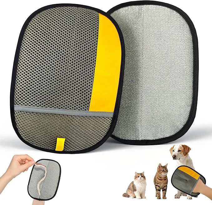 User-Friendly Thickened Ectrostatic Pet Hair Removal Glove Brush Pet Hair Remover Tool for Cat Dog Upgraded Reusable Pet Hair Gloves for Couch Clothing Carpet Car Seat Cat Grooming GlovesAbout This Fine