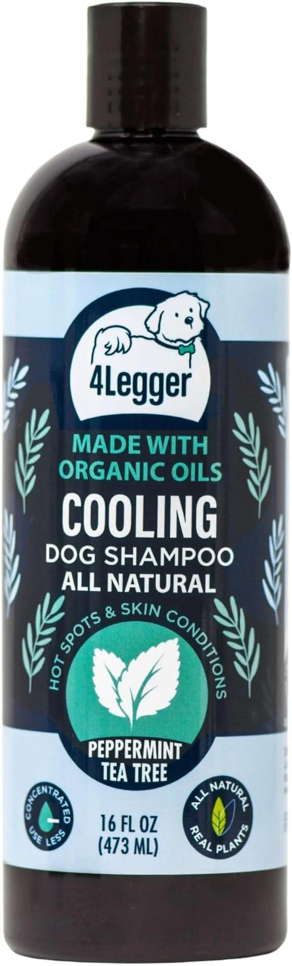 Convenient 4Legger Organic Dog Shampoo Cooling Peppermint Tea Tree Dog Shampoo for Skin Conditions and Hot Spot - 16 ozAbout ThisOverview Genuine