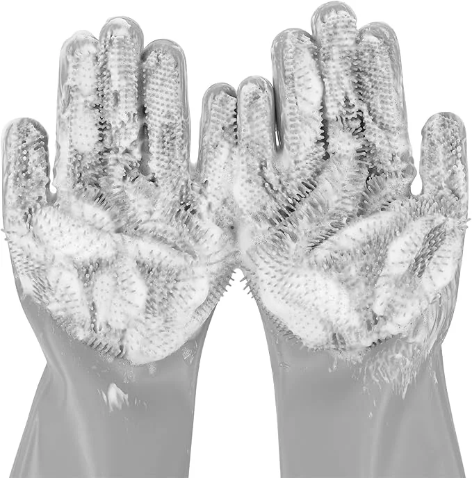 Top-Quality Pecute Pet Grooming Gloves Heat-Resistant Silicone Gloves with High-Density Teeth for Enhanced Massaging and Bathing of Dogs and CatsAbout ThisOverview Exclusive