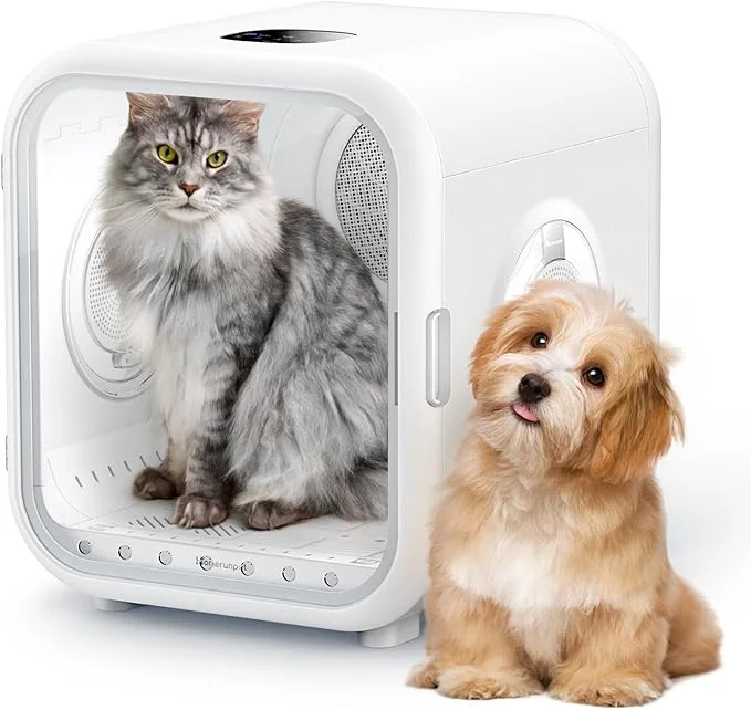 Recyclable HomeRunPet Cat Dryer 360° Efficient Automatic and Quiet Box with Smart Temperature Control I for Cats and Medium Dogs 62L Drybo Pro Pet Dryer Box About This Elegant