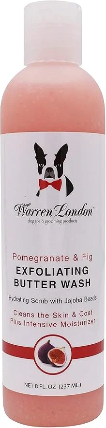 Premium Material Warren London Exfoliating Butter Wash – Pomegranate Fig Dog Shampoo 8 oz Cleans Exfoliates Conditions in One Jojoba Beads Relieve Dry Itchy Skin Non-Oily Shine Made in USAAbout ThisOverview Reliable