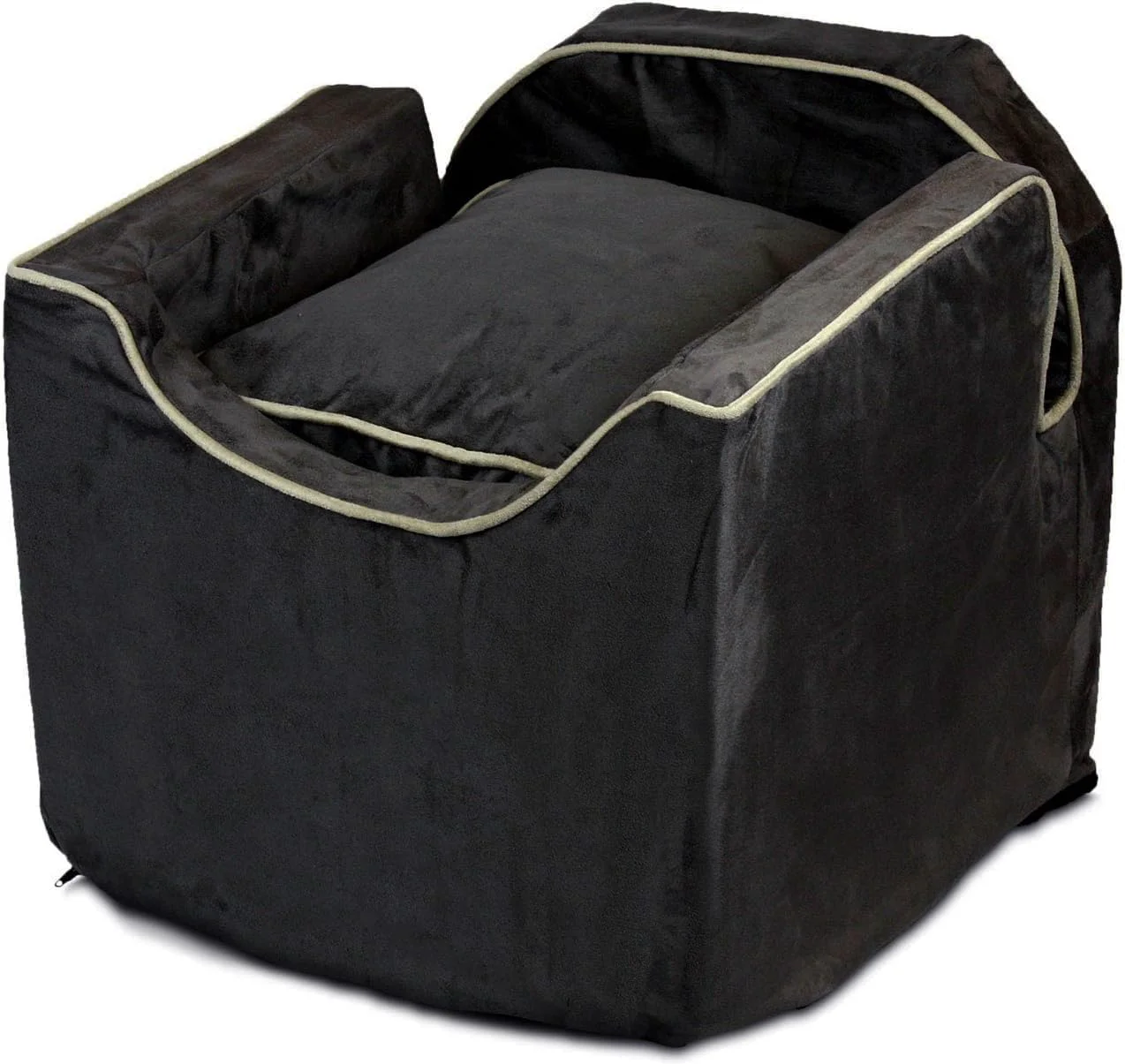 Refined Snoozer Small Luxury Lookout Car Seat Black and Herringbone Responsible