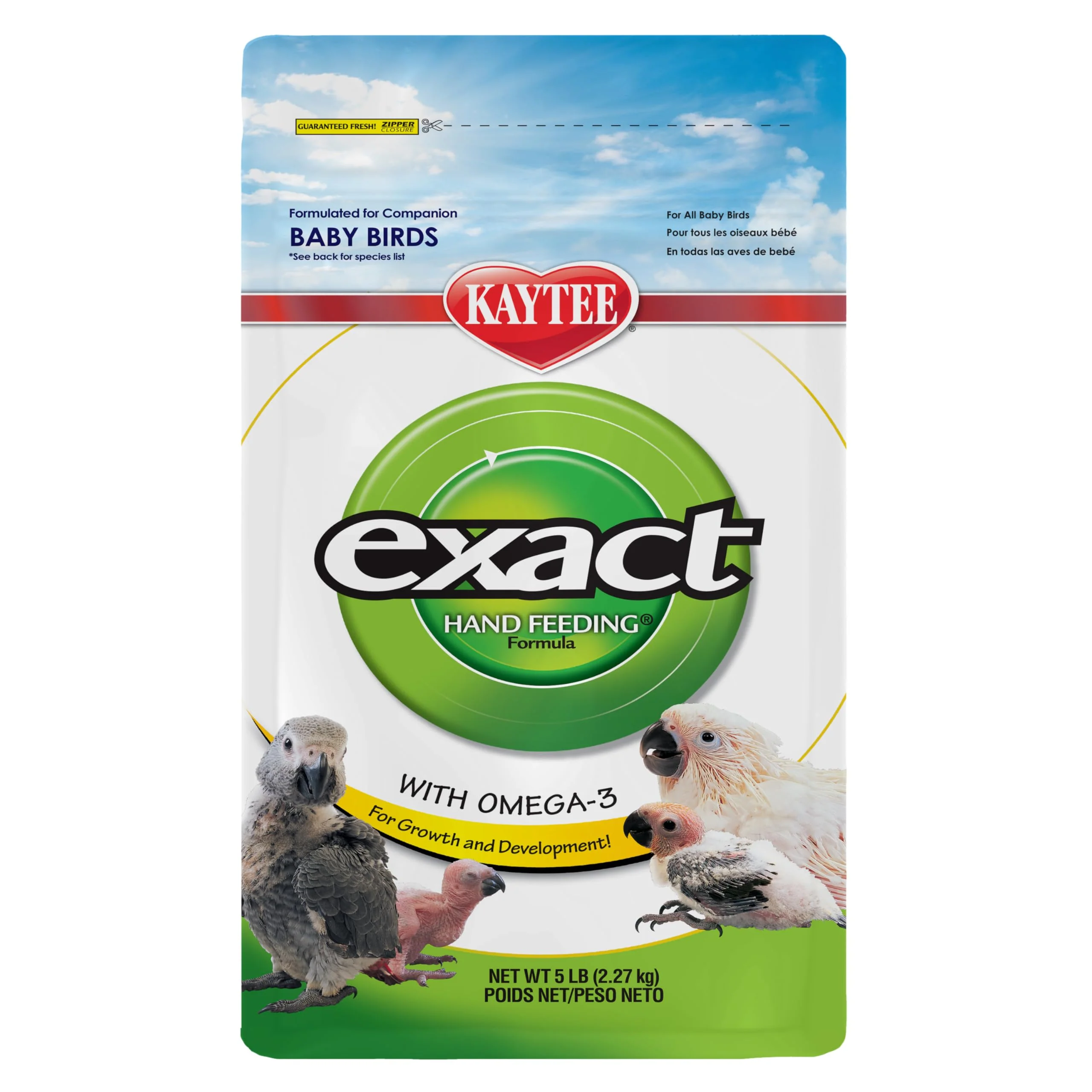 Optimized Kaytee Exact Hand Feeding Formula for Baby Parrots Birds — 5 lb Unique