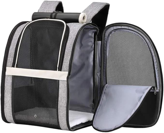 Superior Texsens Pet Carrier Backpack with Window Blind for Small Cats Dogs Ventilated Design Safety Straps Buckle Support Collapsible Designed for Travel Hiking Winter Outing Outdoor Go to VetAbout ThisOverview Innovative