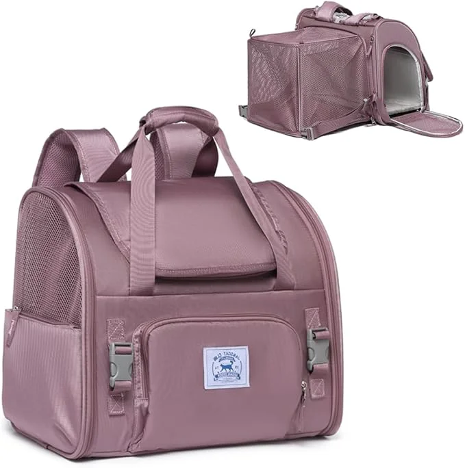 Outstanding Pet Backpack Carrier for Small Dogs Medium Cats Puppies Breathable and Collapsible Design Portable Travel Bag for Bearded Dragon Rabbit Cage Purple Large About ThisOverview Premium