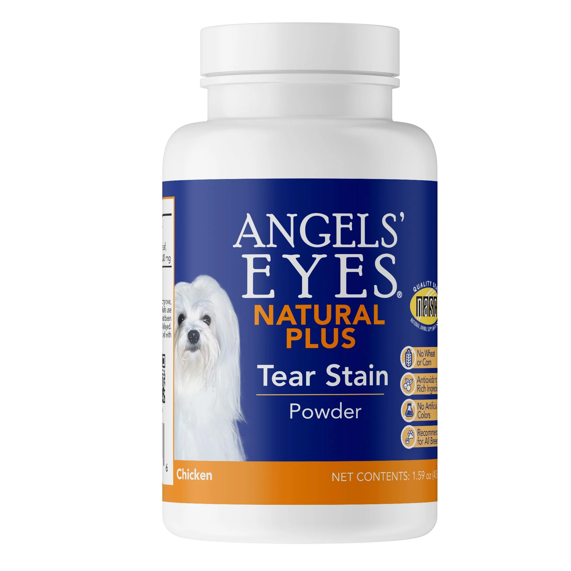 Efficient ANGELS' EYES NATURAL PLUS Tear Stain Powder for Dogs All Breeds 45g Clean