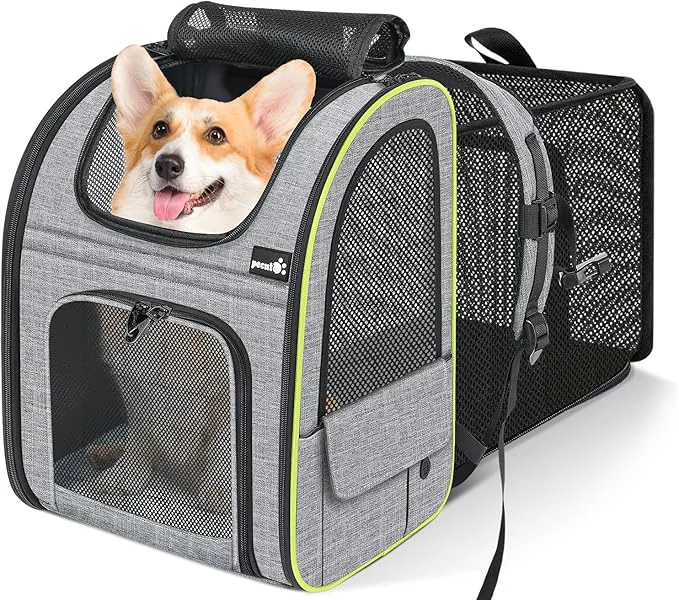 Clean Pecute Pet Carrier Backpack Large Cat Carrier Backpack Expandable Cat Backpack with Breathable Mesh for Medium Large Cats and Small Dogs Dog Backpack Carrier for Travel HikingAbout ThisOverview Fast