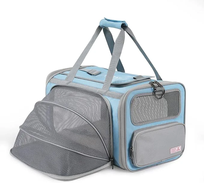 Verified Pawaii Airline Cat Carrier Cat Dog Carrier with ID Tag Collapsible Pet Travel Carrier Foldable Protable Comfortable Convenient Pet Travel Carrier for Cats and PuppyAbout ThisOverview Eco-Friendly