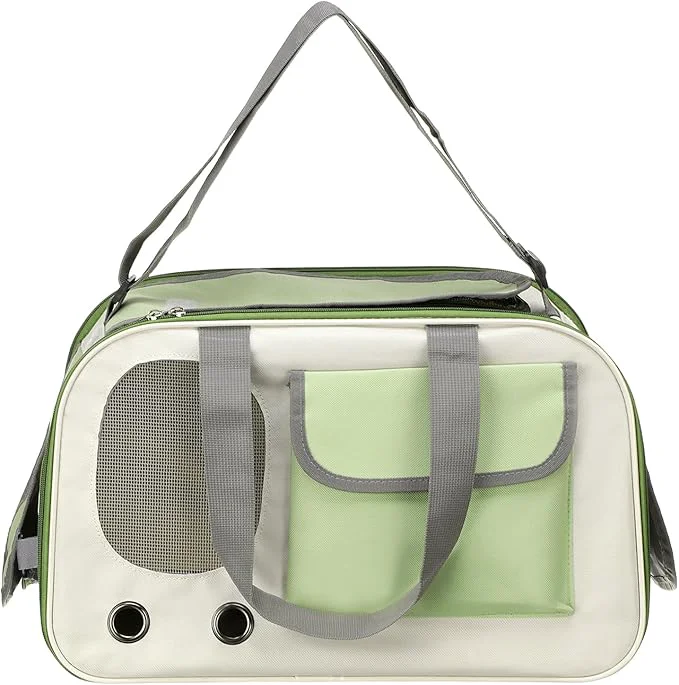 Enhanced Pet Backpack Carrier Portable Expandable and Ventilated Oxford Cloth Dogs Cats and Small Animals Travel Bag 17.72 Green 1 Pcs Intended for Hiking Camping TravelingAbout ThisOverview World-Class