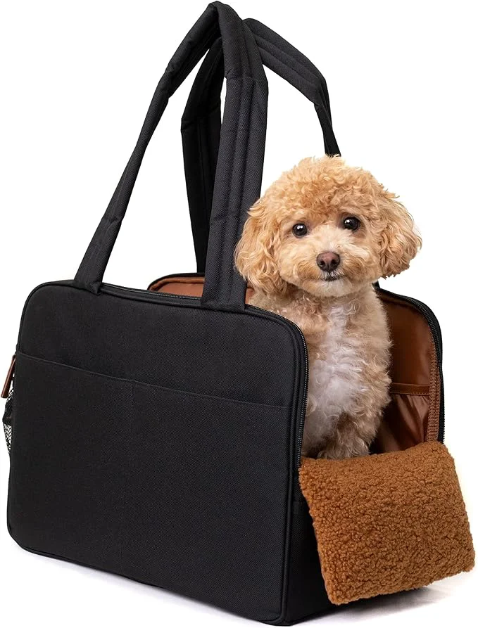 Reliable Black Dog Purse Carrier for Small Dogs – Cotton Padded Interior Multiple Pockets Breathable Mesh Comfortable Strap Durable Polyester Travel Bag Lightweight Cat Carrier Versatile Small Pet BagAbout ThisOverview Authentic