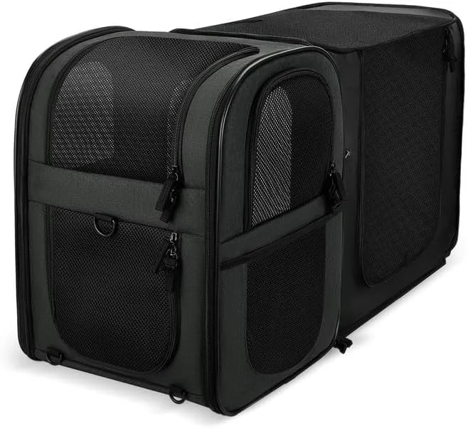 User-Friendly Apollo Walker Pet Carrier Backpack for Large Small Cats and Dogs Puppies Safety Features and Cushion Back Support for Travel Hiking Outdoor Use Black-Expandable About ThisOverview Fast