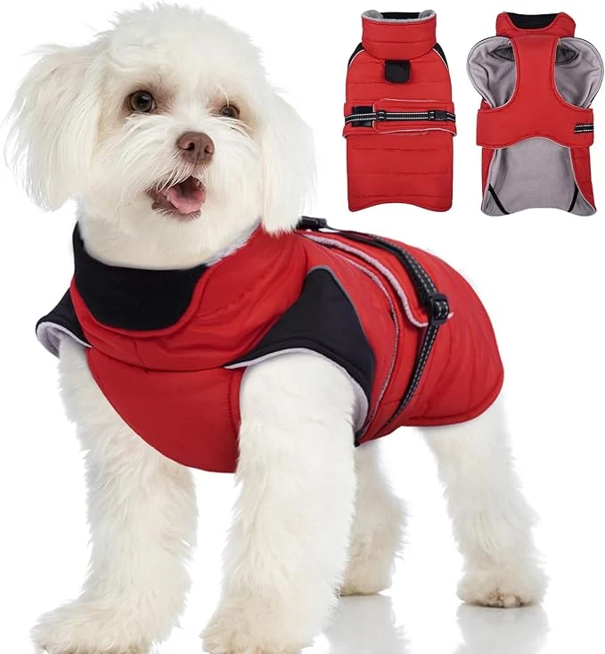 Contemporary MIGOHI Cozy Small Dog Coat - Reflective Dog Coat for Small Dogs Fleece Winter Coats Jacket for Dogs with Leash Hole Snowproof Thick Puppy Clothes Pomeranian Chihuahua XS RedBlackAbout ThisOverview High-Performance