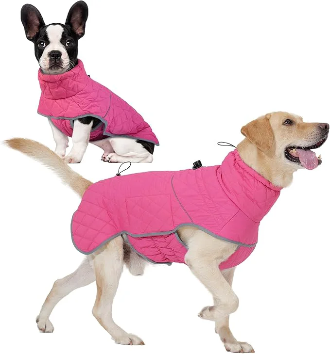 Trendy Dog Winter Coat - Waterproof Windproof Puffer Jacket for Small to Large Dogs Cold Weather Coats with Built-in Harness Reflective Turtleneck Fleece LiningAbout ThisOverview Fine Crafted