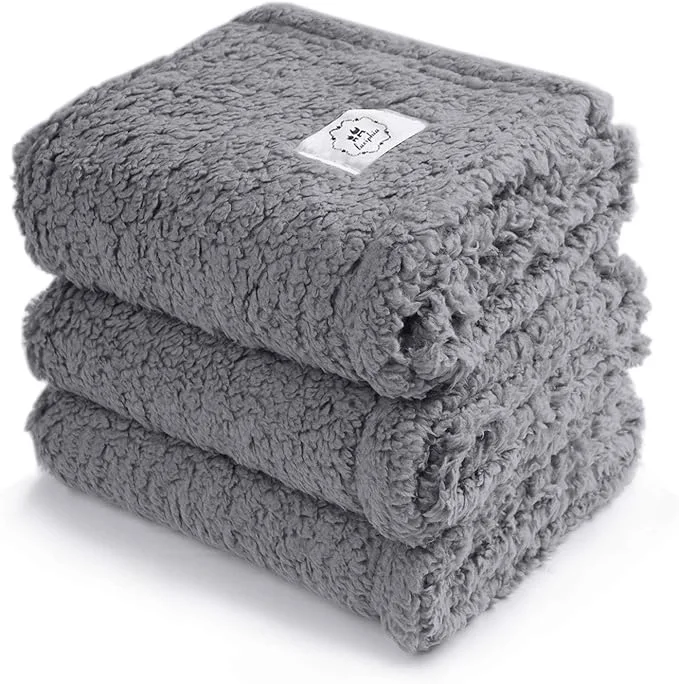 Powerful 1 Pack 3 Calming Blankets Fluffy Premium Fleece Pet Blanket Soft Sherpa Throw Safe