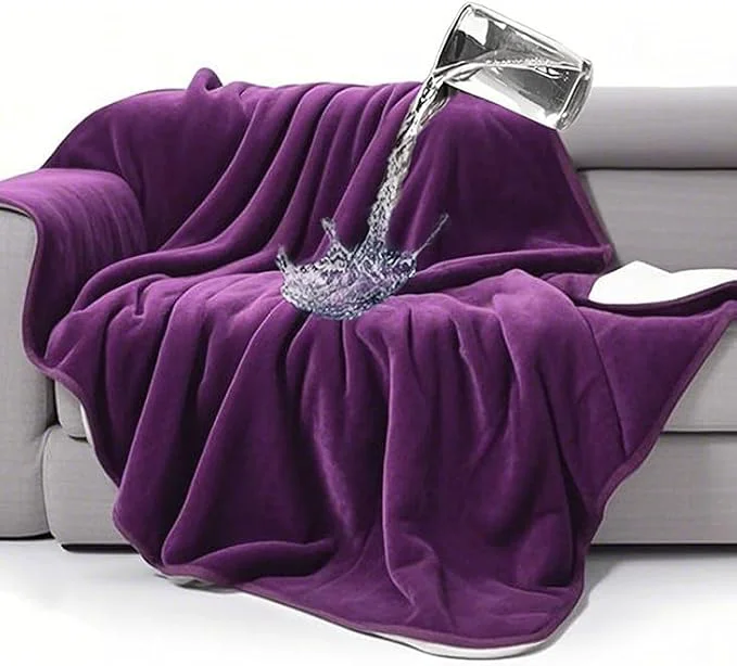 Breathable gogobunny Waterproof Bed Blanket Reversible Sherpa Fleece Throw Blanket Exceptional