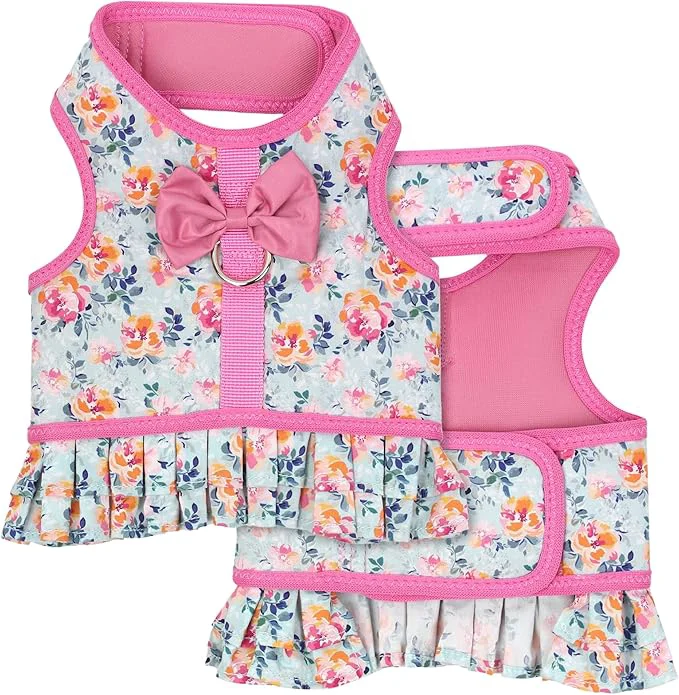 Eco-Friendly Parisian Pet Spring Blossoms Harness DressOverview User-Friendly
