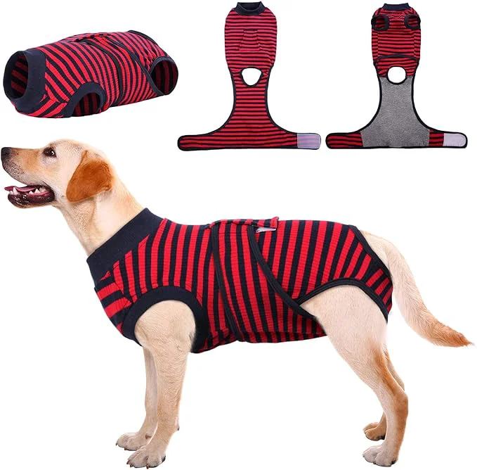 Fashionable Kuoser Recovery Suit for Dogs Cats After Surgery Professional Pet Recovery Shirt Dog Abdominal Wounds Bandages Substitute E-Collar Cone Prevent Licking Dog Onesies Pet Surgery Recovery SuitAbout ThisOverview Versatile