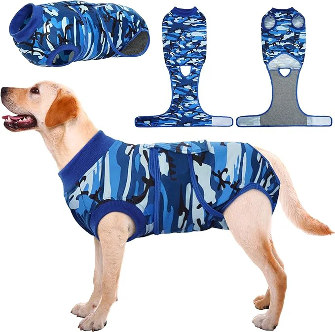 Eco-Friendly Kuoser Recovery Suit for Dogs Cats After Surgery Professional Pet Recovery Shirt Dog Abdominal Wounds Bandages Substitute E-Collar Cone Prevent Licking Dog Onesies Pet Surgery Recovery SuitAbout ThisOverview Natural