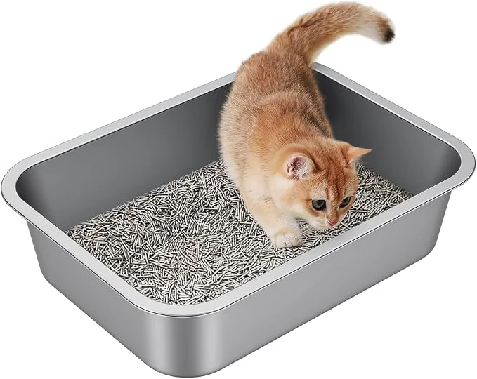 Trendy Stainless Steel Litter Box Effective