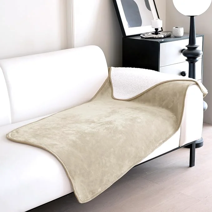 First-Class gogobunny Waterproof Bed Blanket Reversible Sherpa Fleece Throw Blanket Smart