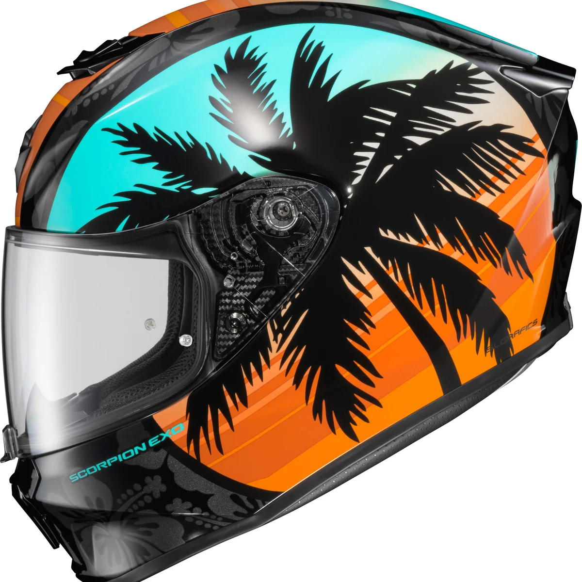 High-Performance Scorpion - Exo R330 Full Face Helmet Tubbs Light Blue Orange Xl Carefully Designed
