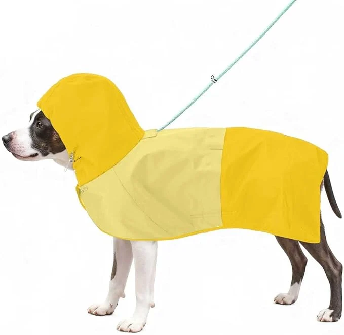 Refined Dog Raincoat Waterproof Dog Rain Jacket with Hood Rain Coat for Small Dogs with Leash Hole Raincoat Extended Dog Poncho Coverage to The Leg Easy On Off Rainwear Yellow XSAbout ThisOverview Breathable