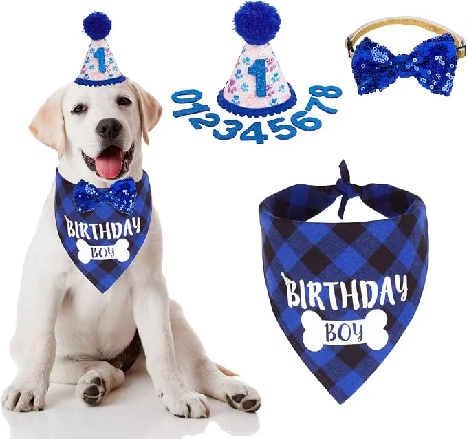 High-Grade ADOGGYGO Dog Birthday Party Supplies Pet Party Hat Efficient