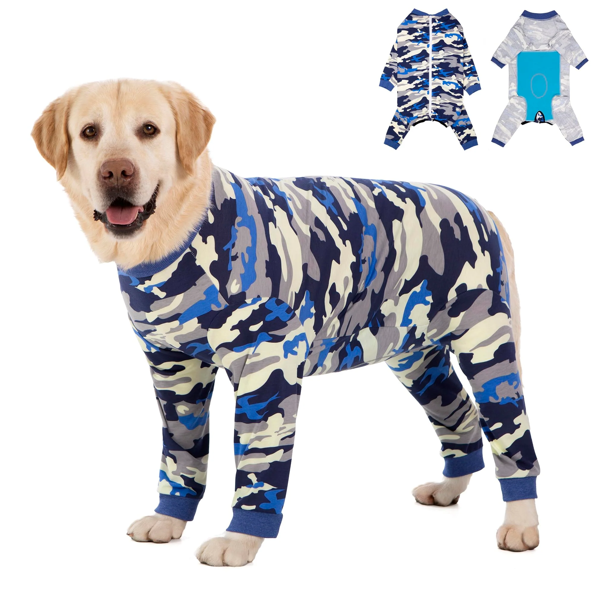 Casual Yeapeeto Dog Recovery Suit - Full-Zipper Post-Surgery Bodysuit Camouflage XL–7XL Expertly Made