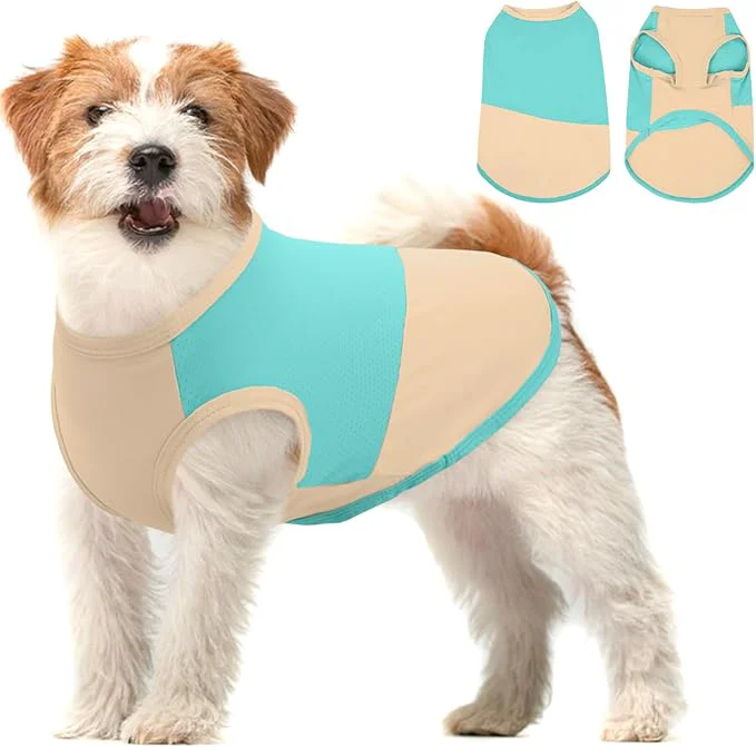 World-Class BRKURLEG Summer Dog Cooling Vest Quick Dry Breathable Dogs Cooling Shirts UPF 50 Sun Protection Dog Shirt Lightweight Pet Shirts for Outdoor Adventures Walking Beach GreenYellow SAbout ThisOverview Relaxed