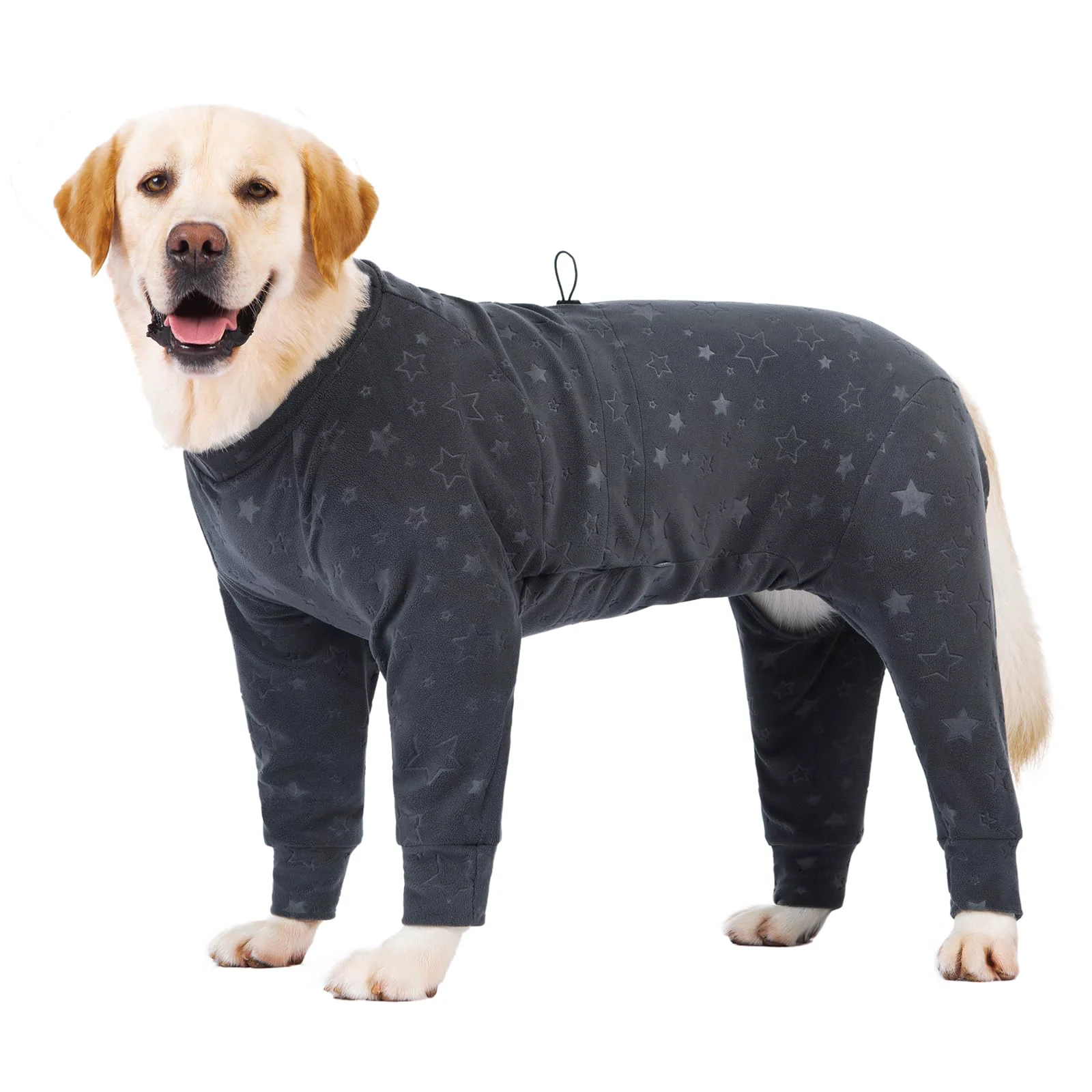 Versatile Yeapeeto Dog Coats Autumn Winter Jumpsuit for Large Medium Dogs — Polar Fleece Warm Bodysuit 3XL Grey Pure