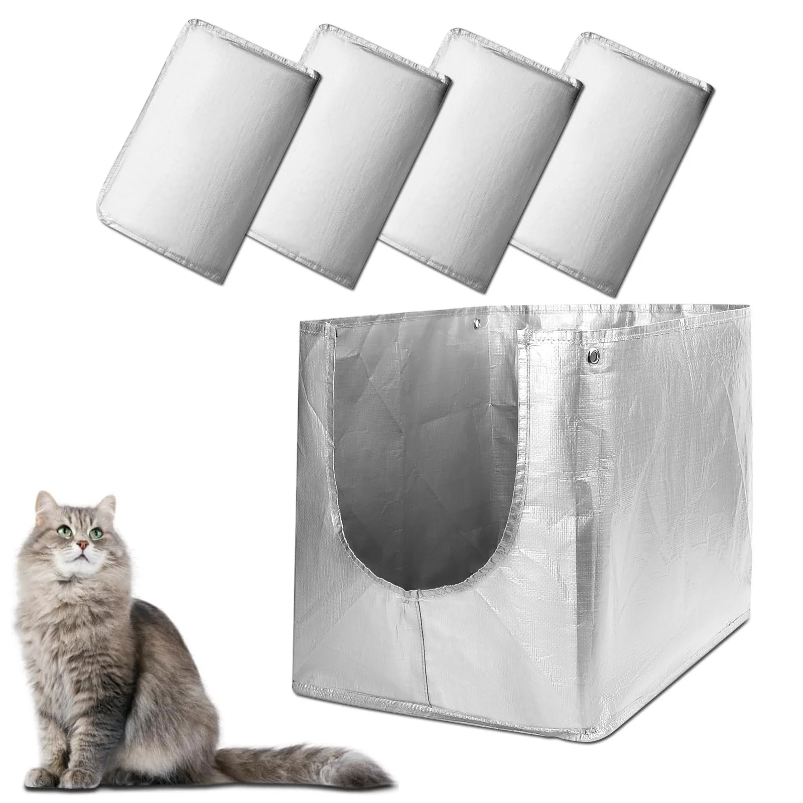 Breathable Luxrise Liner F Compatible with Modkat Flip – Reusable Litter Box Liners 4 Pack Convenient