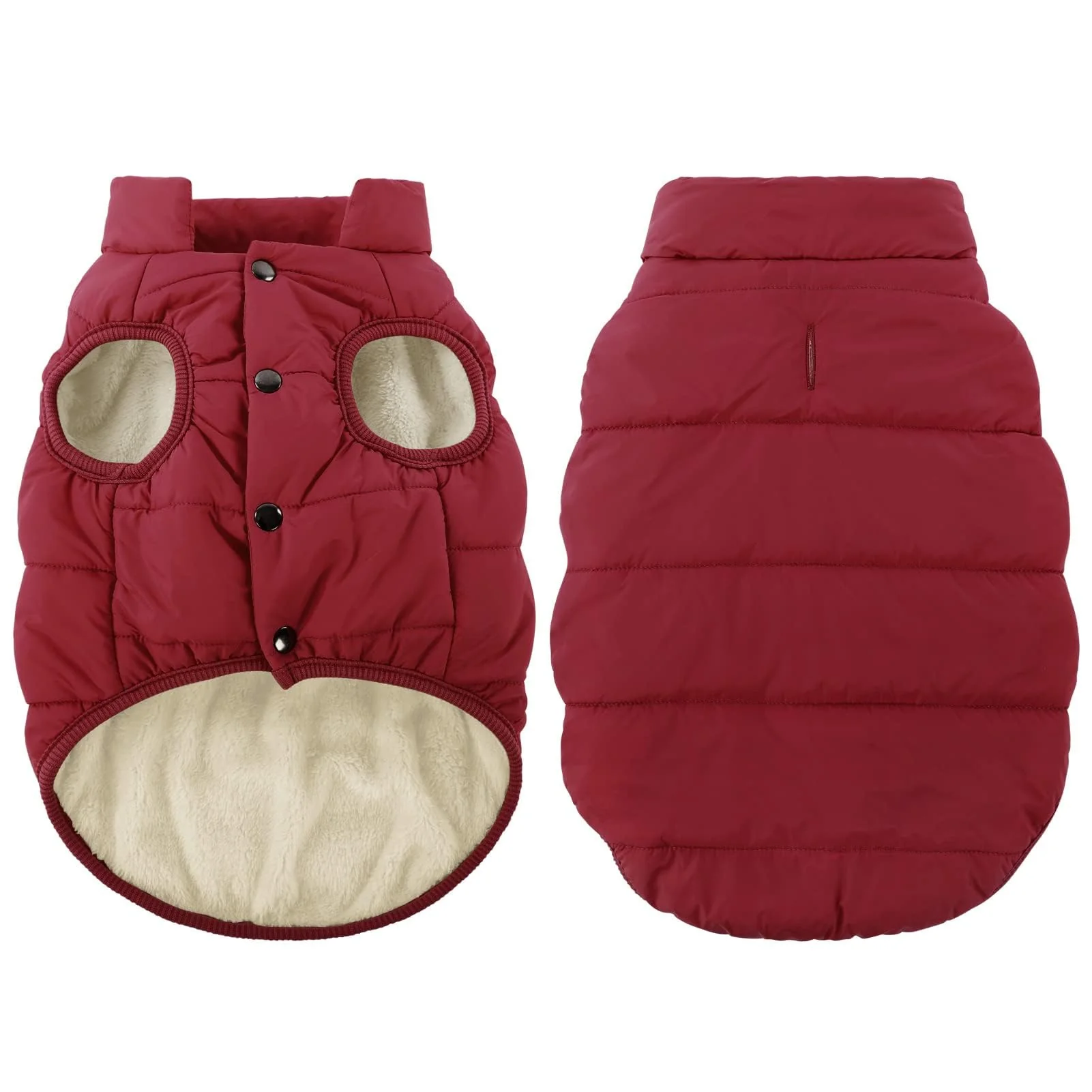 Crafted ASENKU Dog Winter Coat - Waterproof Windproof Puffer Jacket 2XL Red Versatile