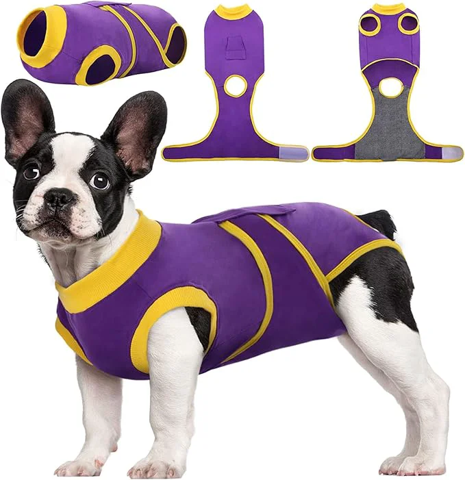 High-Grade Kuoser Recovery Suit for Dogs Cats After Surgery Professional Pet Recovery Shirt Dog Abdominal Wounds Bandages Substitute E-Collar Cone Prevent Licking Dog Onesies Pet Surgery Recovery SuitAbout ThisOverview High-Quality