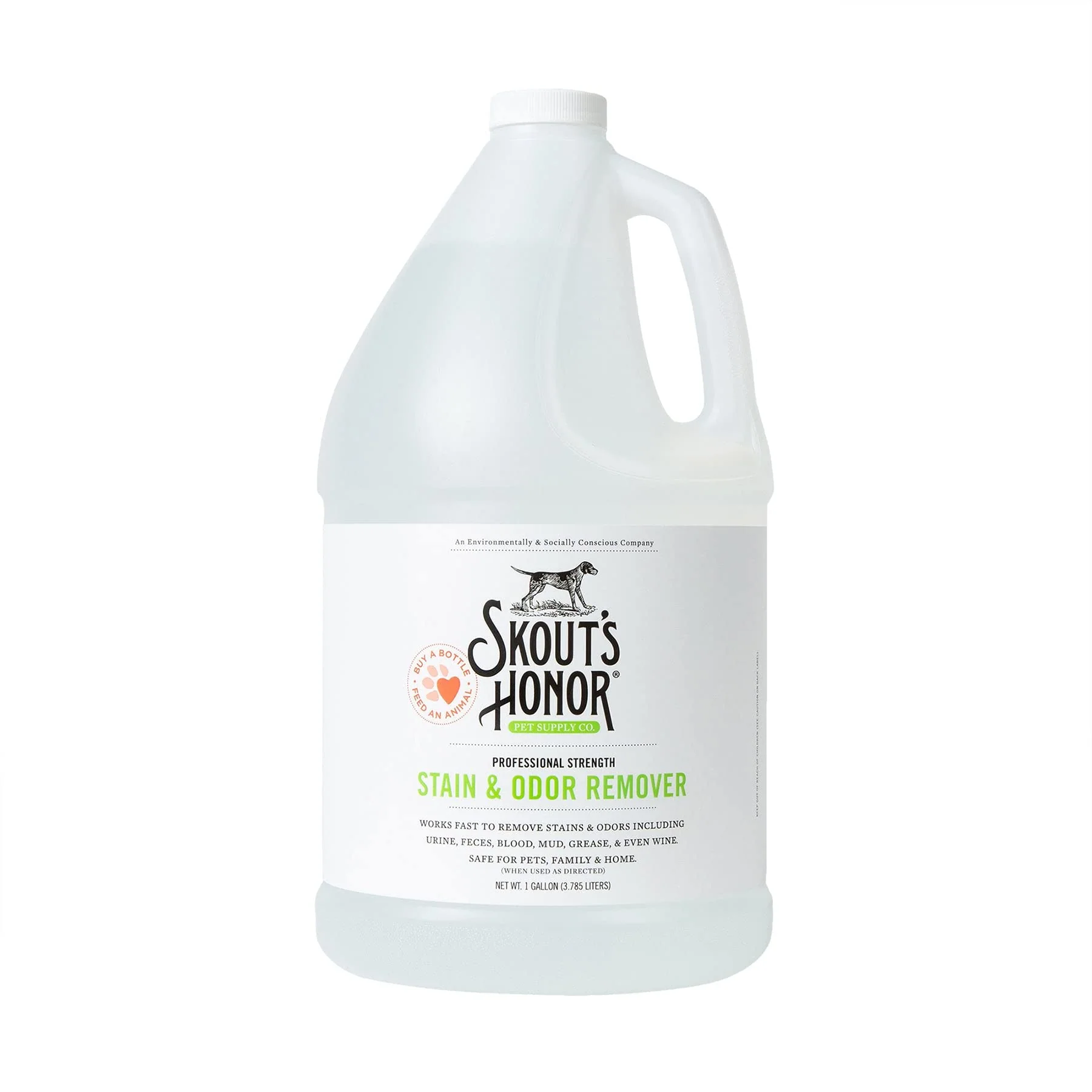 Fine SKOUT'S HONOR Pet Stain Odor Remover - 128oz Eco-Friendly Cleaner Easy-to-Use