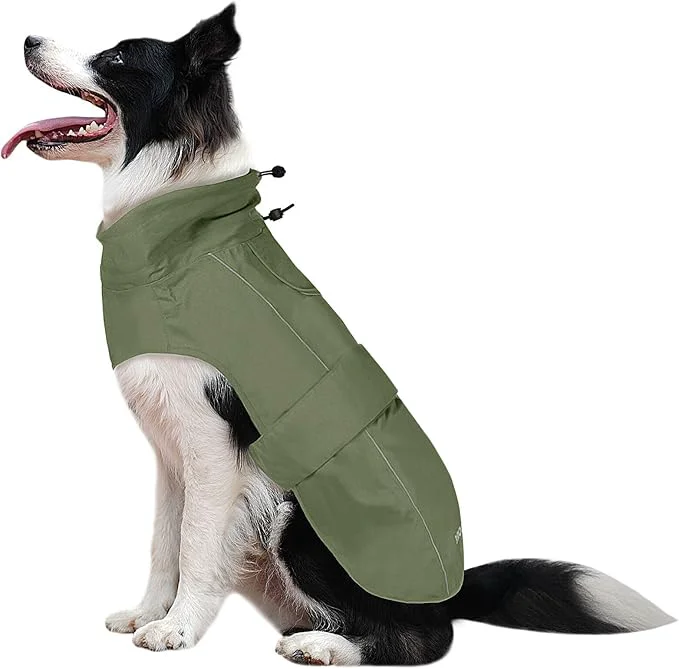 Fast Waterproof Dog Raincoat Adjustable Lightweight Dog Rain Jacket with Reflective Strip Leash Hole for Small Medium Large Dogs Green Small 9-13lb About ThisOverview Genuine