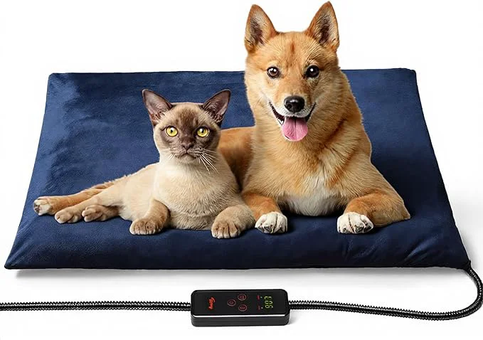 Genuine Toozey Large Pet Heating Pad 6 Adjustable Temperature Dog Cat Heating Pad with Timer Waterproof Heated Dog Bed with Chew Resistant Cord Indoor Electric Pet Heated Mat 35x24inAbout ThisOverview Certified