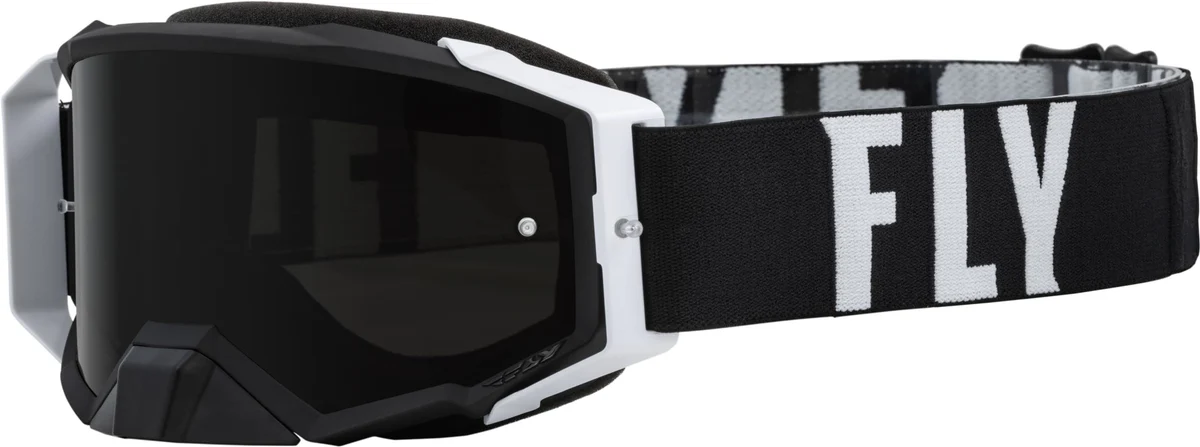 Detailed Fly Racing - ZONE PRO GOGGLE BLACK WHITE W DARK SMOKE SMOKE LENS Crafted