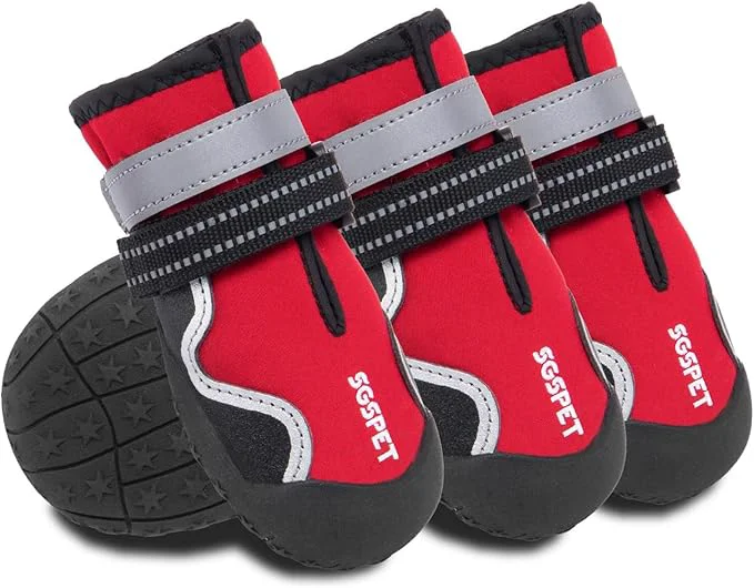 Verified Dog Shoes Winter Snow Boots for Large Size Medium Dogs Reflective Anti-Slip Paw Protectors for Rain Booties Hot Pavement Hardwood Floors Running Water-Resistant Dog Shoes Red 2 2XS About ThisOverview Innovative